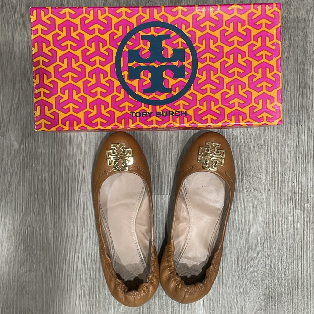 Tory Burch Tan Melinda Ballet Flats- Size 7